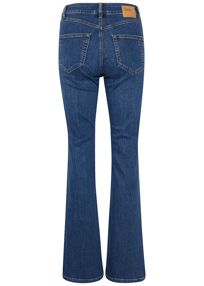 My Essential Wardrobe The Dekota High Bootcut Jeans - Medium Blue Wash