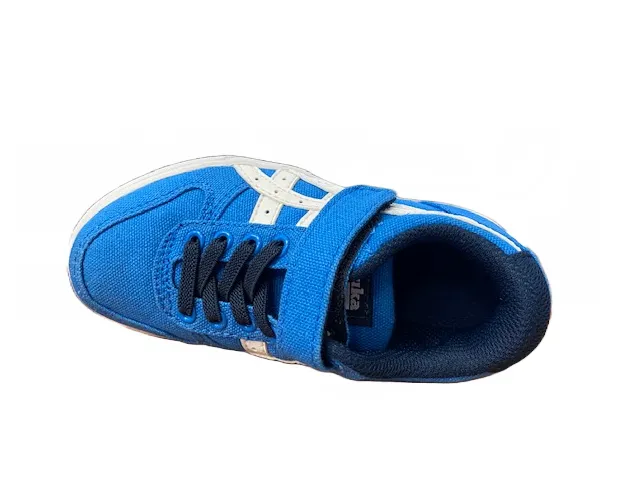 Onitsuka Tiger boy's sneakers shoe with elastic laces and velcro Aaron C5A1N 4201 light blue white