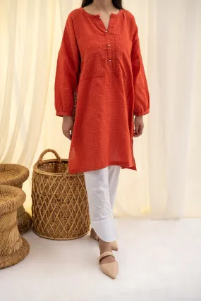 PATCH POCKET EMBROIDRED KURTA