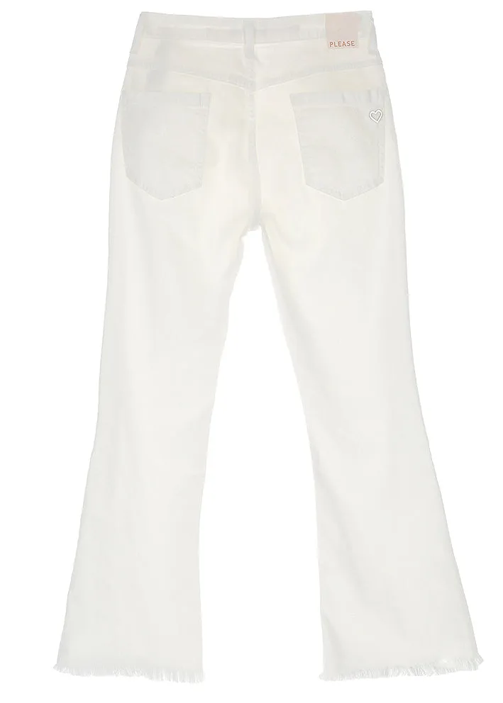 Please Shortcut Jeans - Bianco Ottico