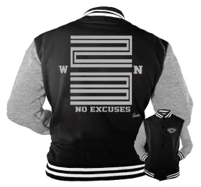 Retro 11 Cool Grey Win Varsity Jacket - Win 23- Black