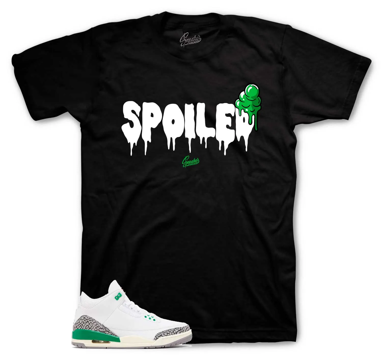 Retro 3 Lucky Green Spoiled Shirt