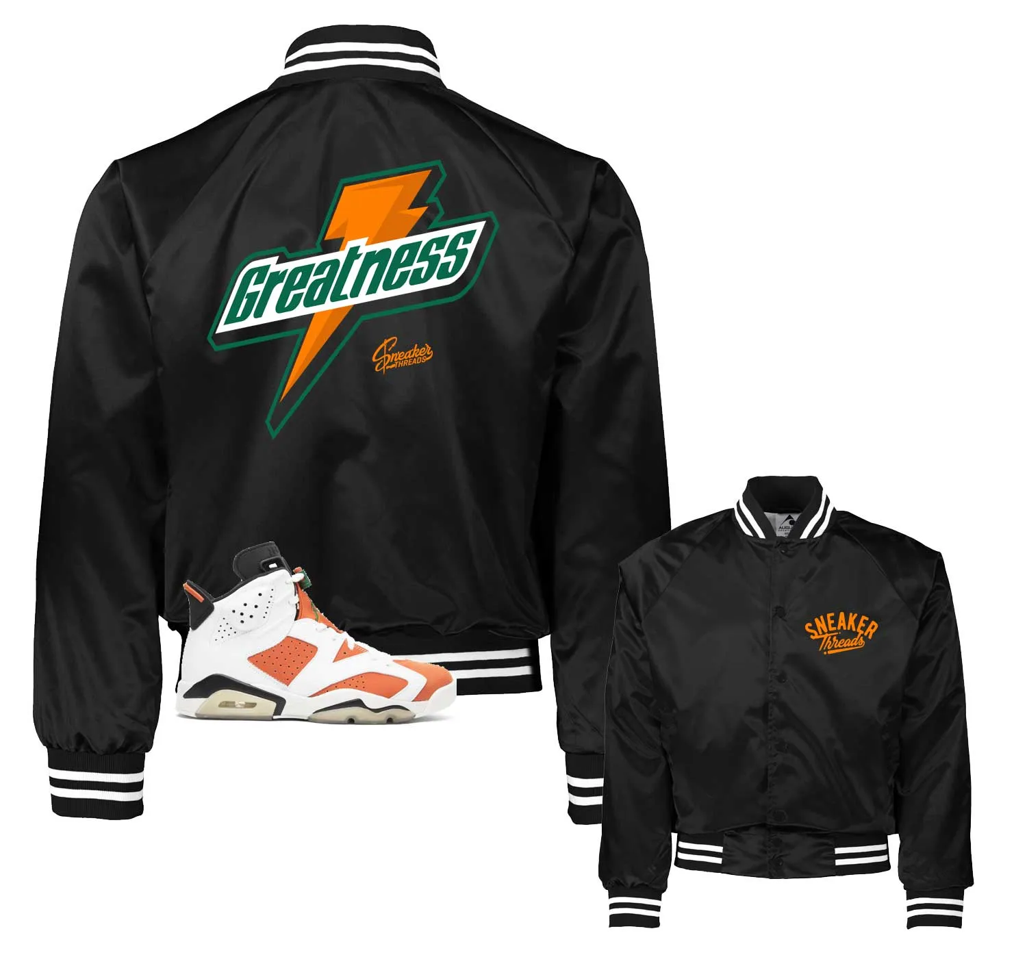 Retro 6 Like Mike Greatness Bomber Satin Jacket