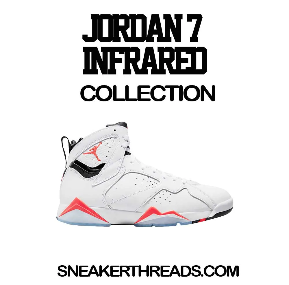 Retro 7 Infrared Shirt - Clean Pair - White