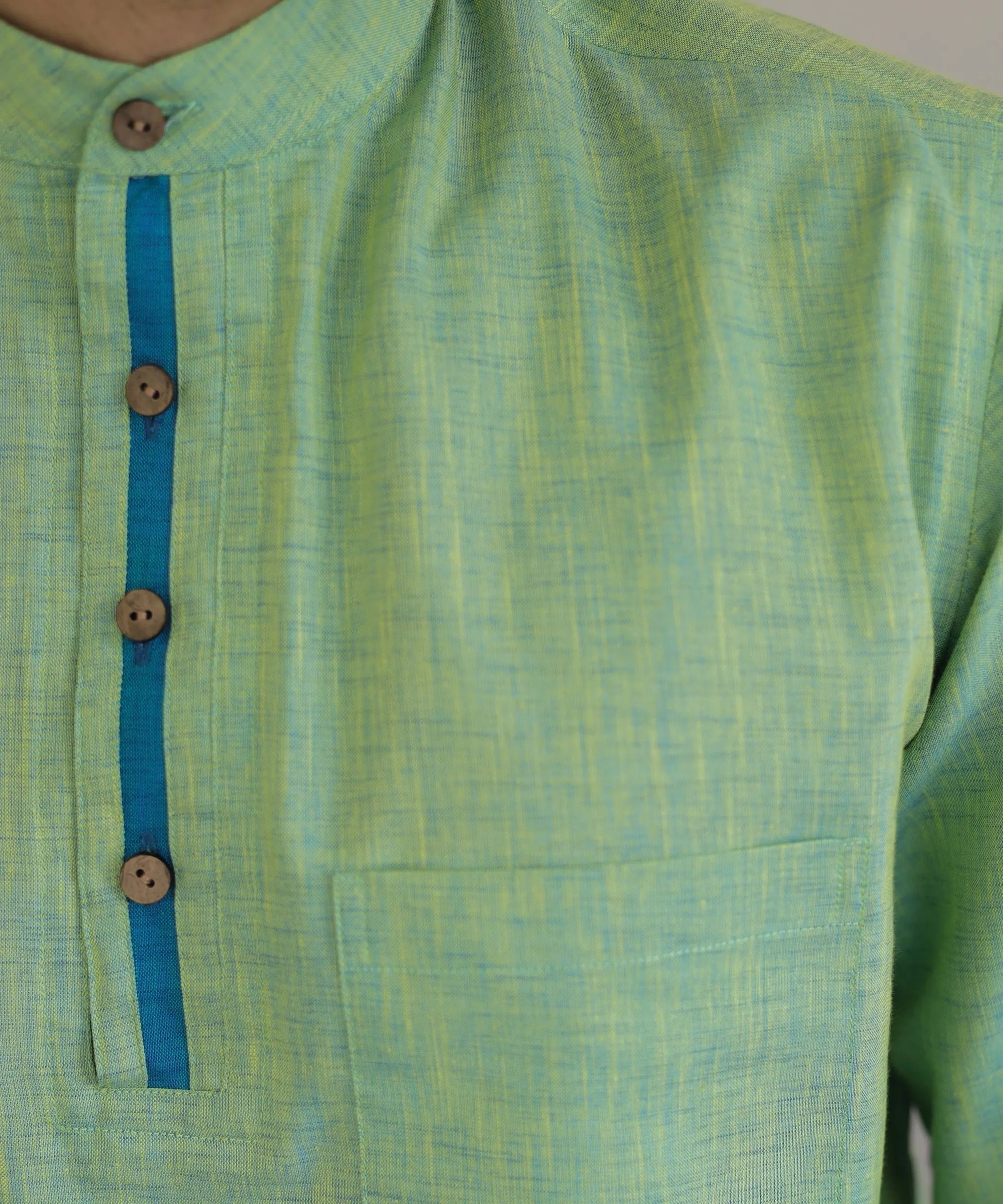 Serene Sage Linen Kurta Pyjama Set