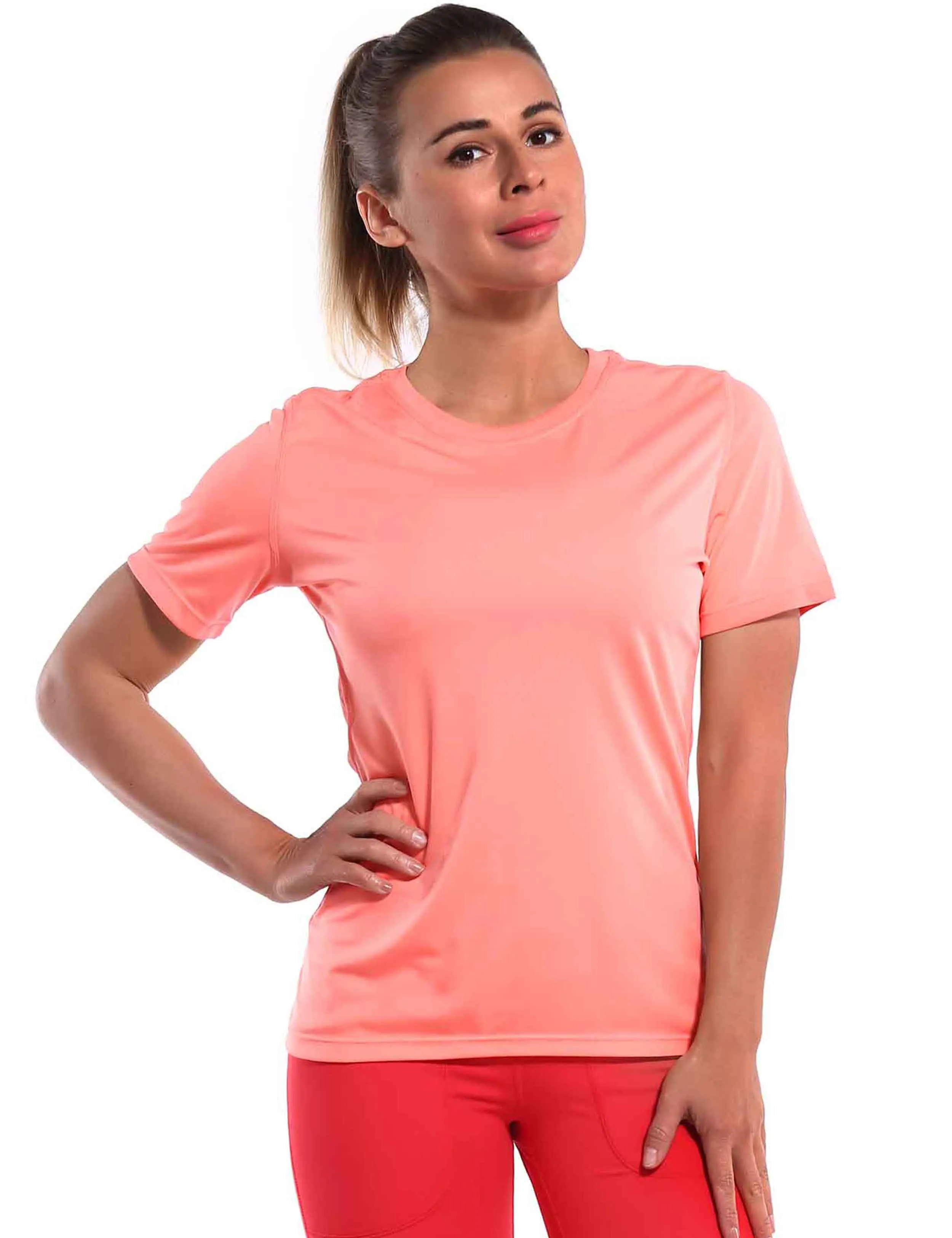 Short Sleeve Athletic Shirts coral