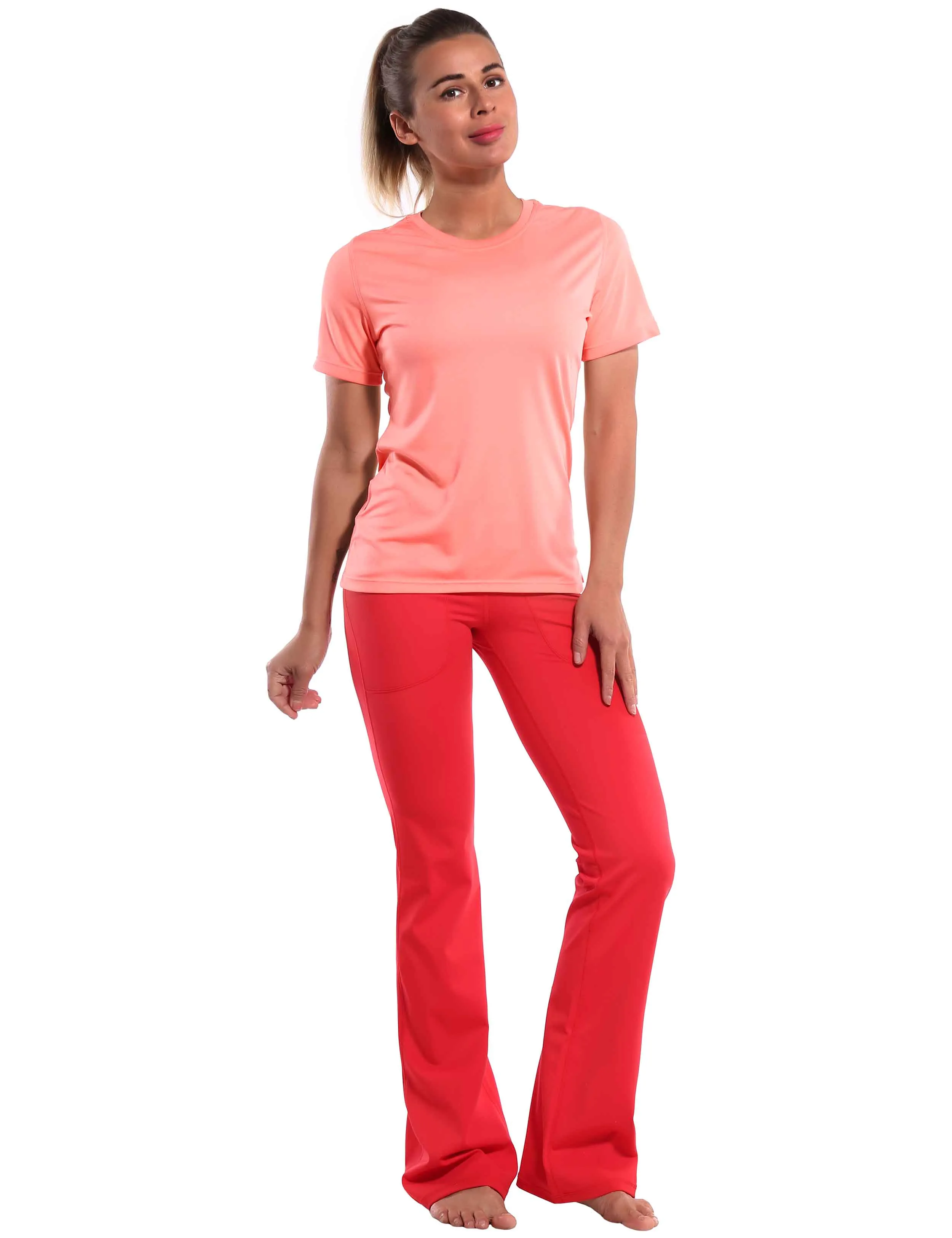 Short Sleeve Athletic Shirts coral