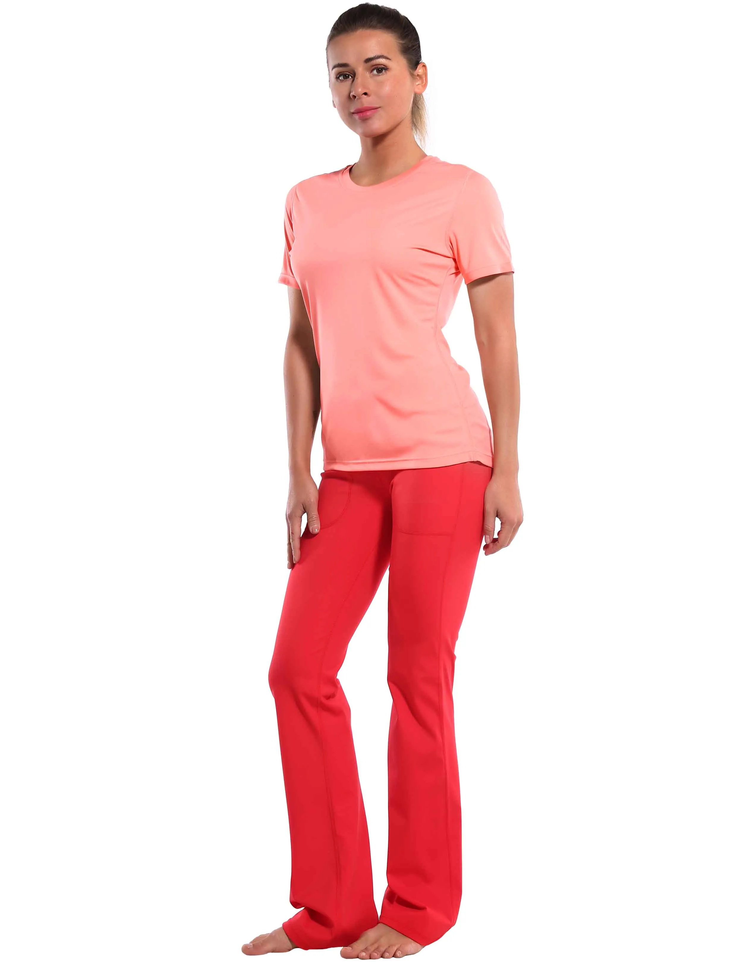 Short Sleeve Athletic Shirts coral