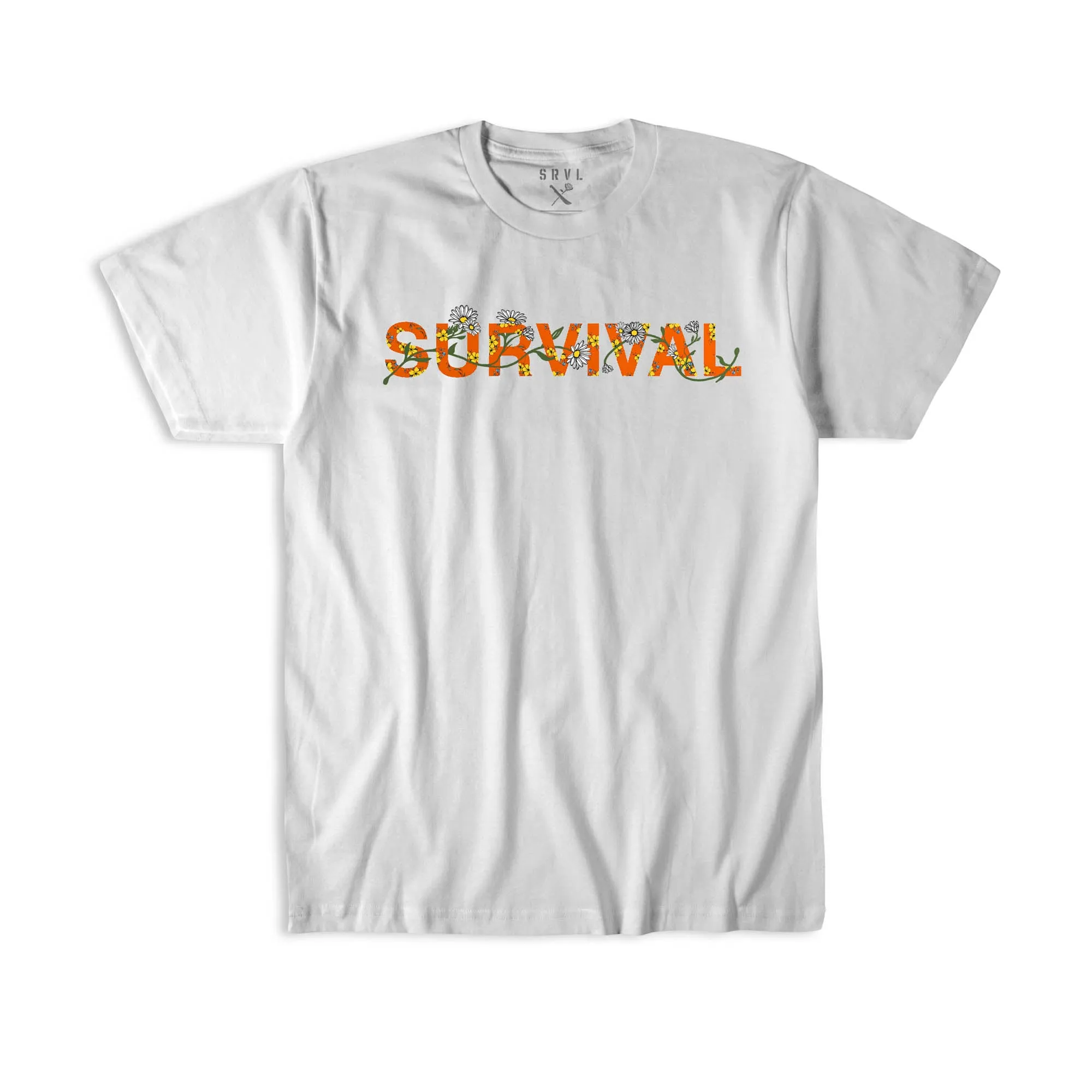 SRVL GARDEN TEE WHITE/ORANGE