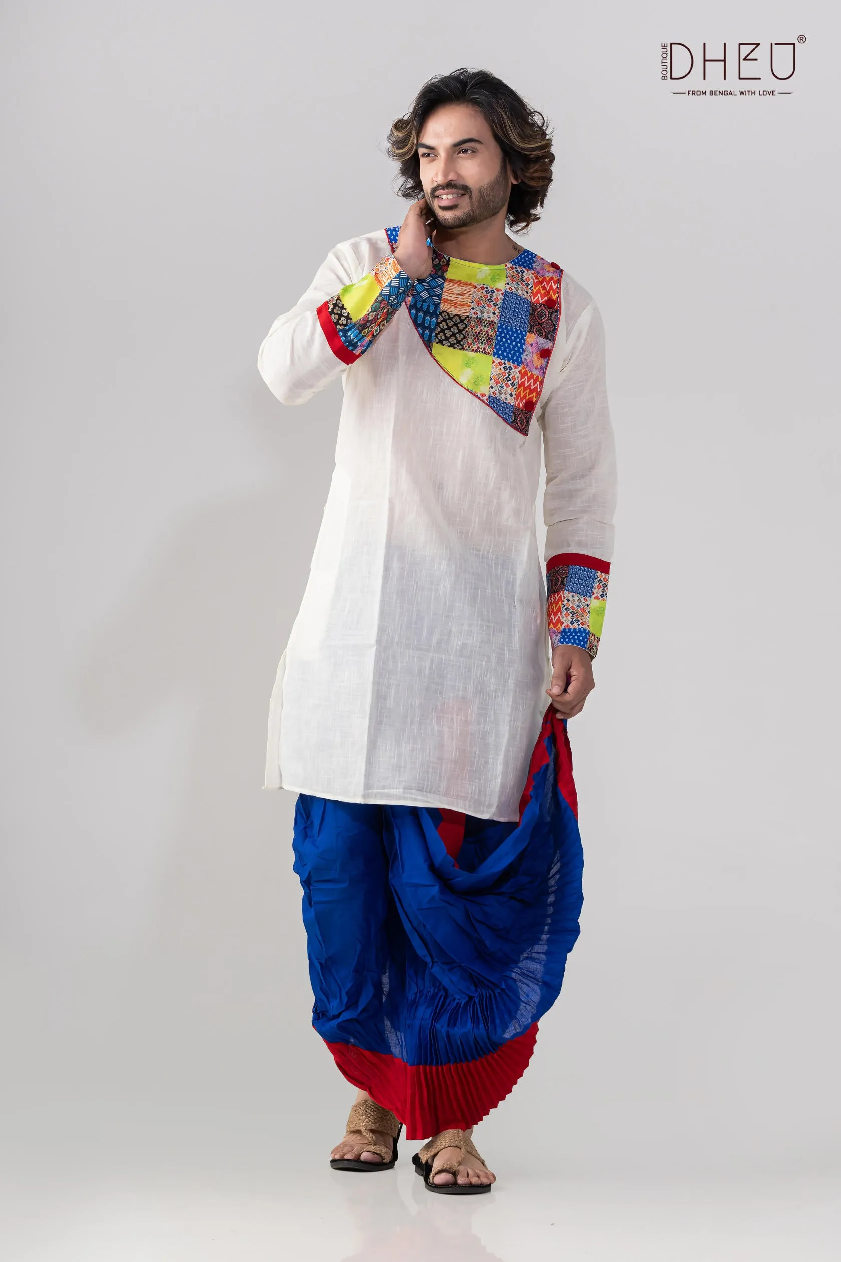 Subornolota Kurta Dhoti(Optional) Set