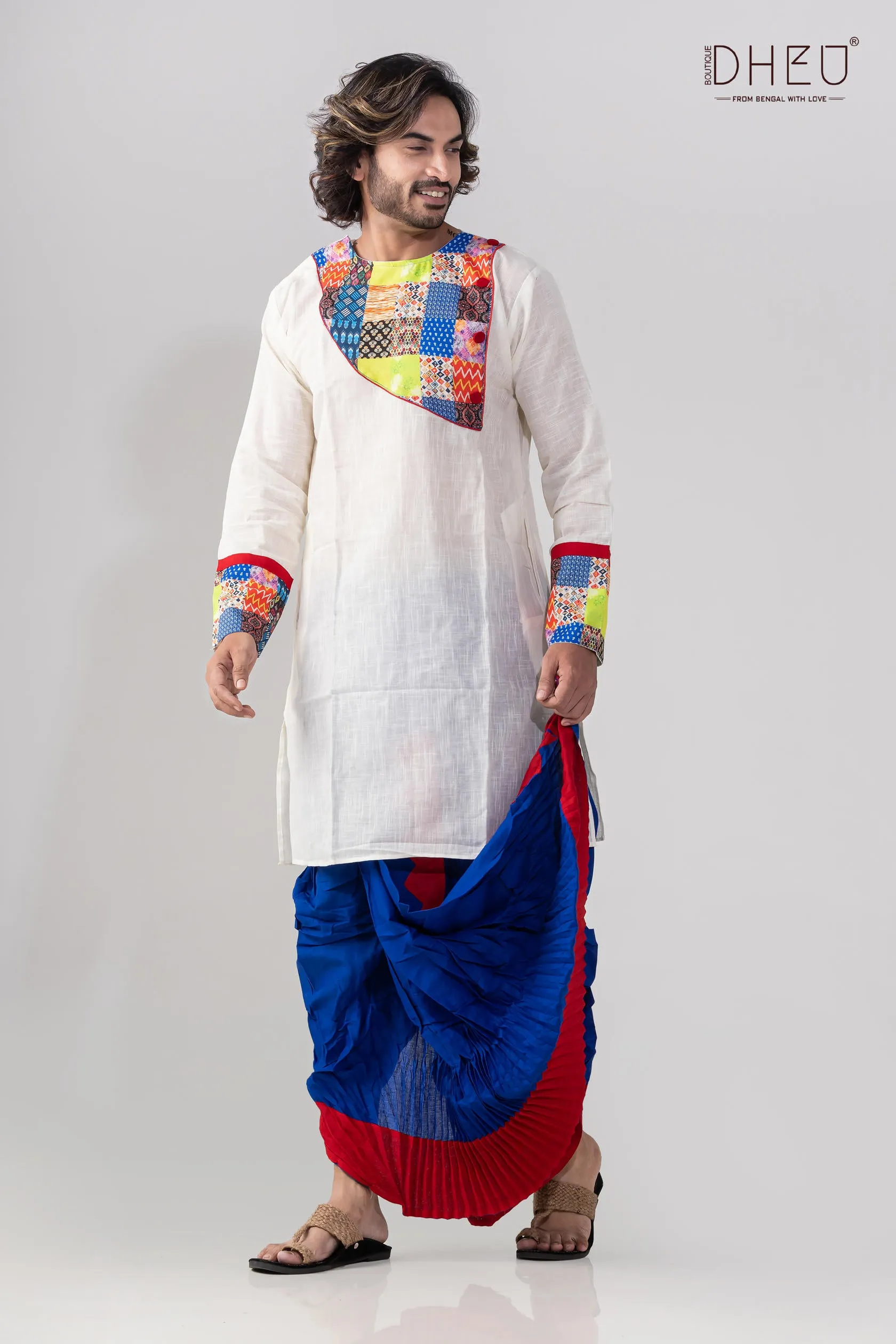 Subornolota Kurta Dhoti(Optional) Set