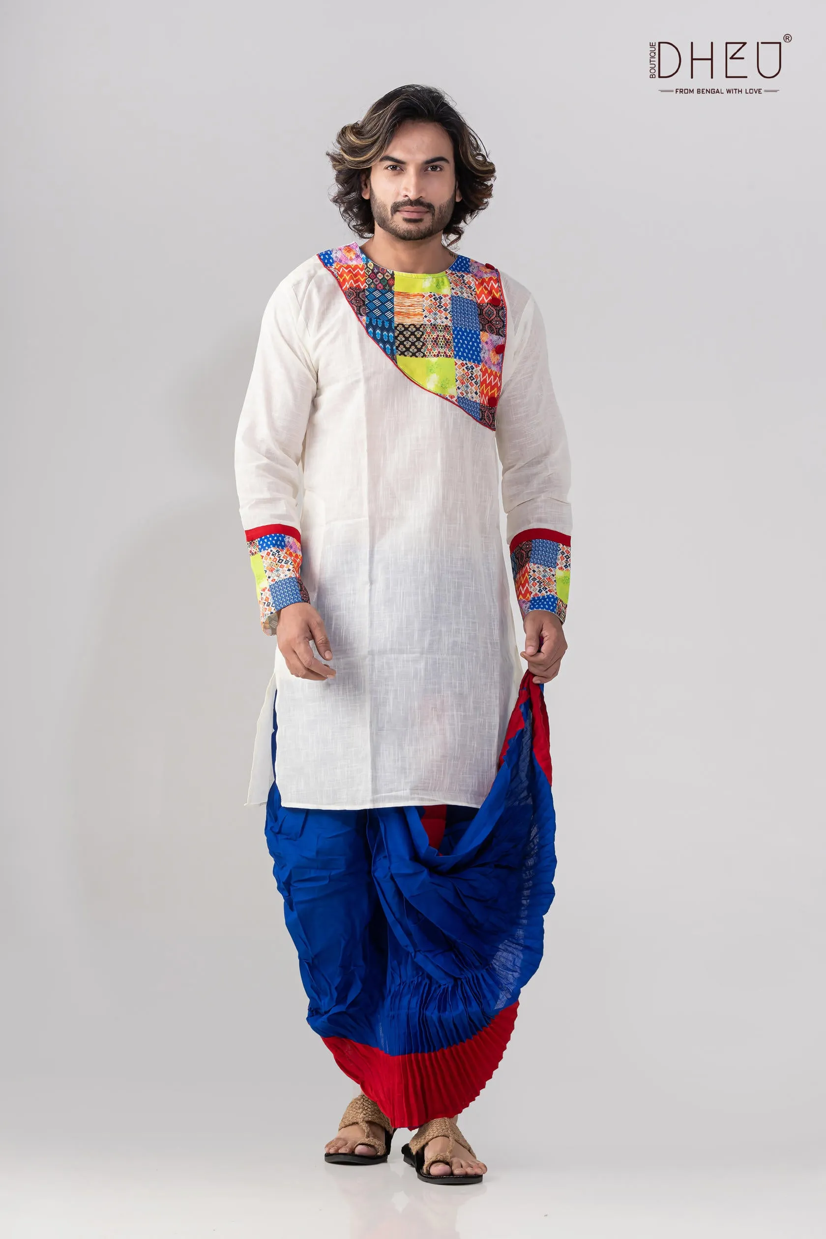 Subornolota Kurta Dhoti(Optional) Set