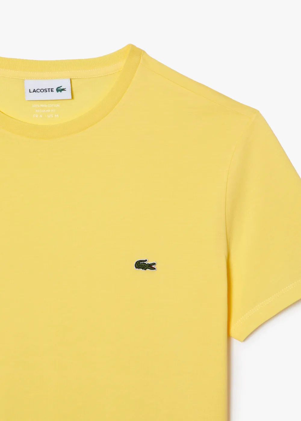 T-shirt  Lacoste col rond Lacoste Jaune