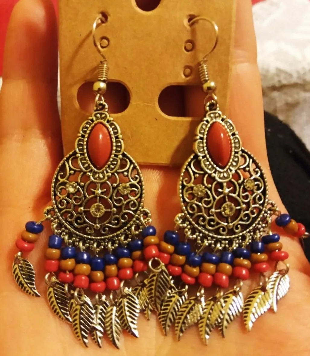 Vintage Ethnic Boho Dangle Drop Earrings