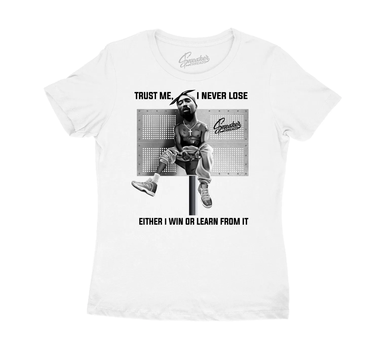 Womens Cool Grey 11 Shirt - Trust Me - White