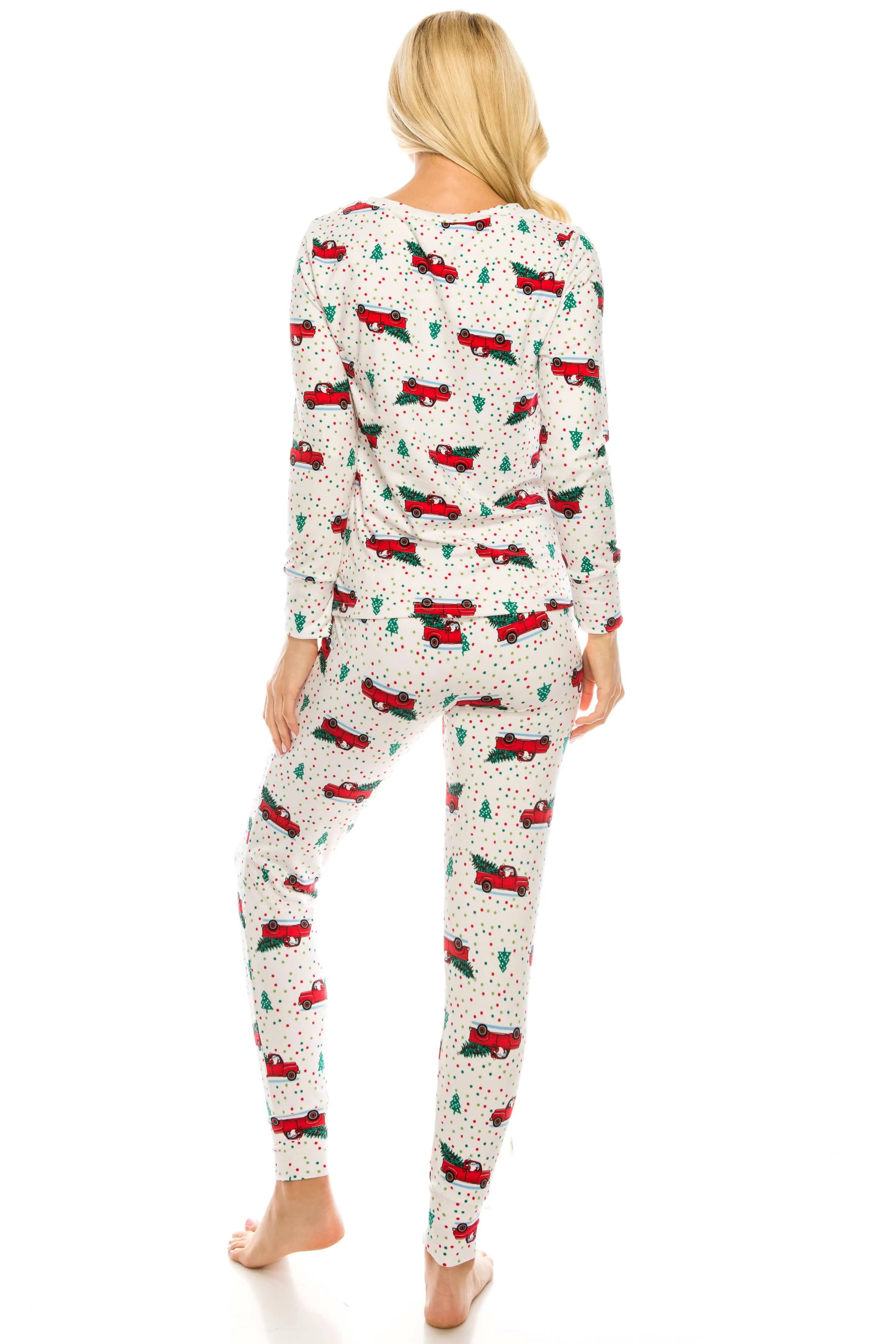 Women's Cozy Christmas Fleece-Lined 2-Piece Matching Jogger Sets